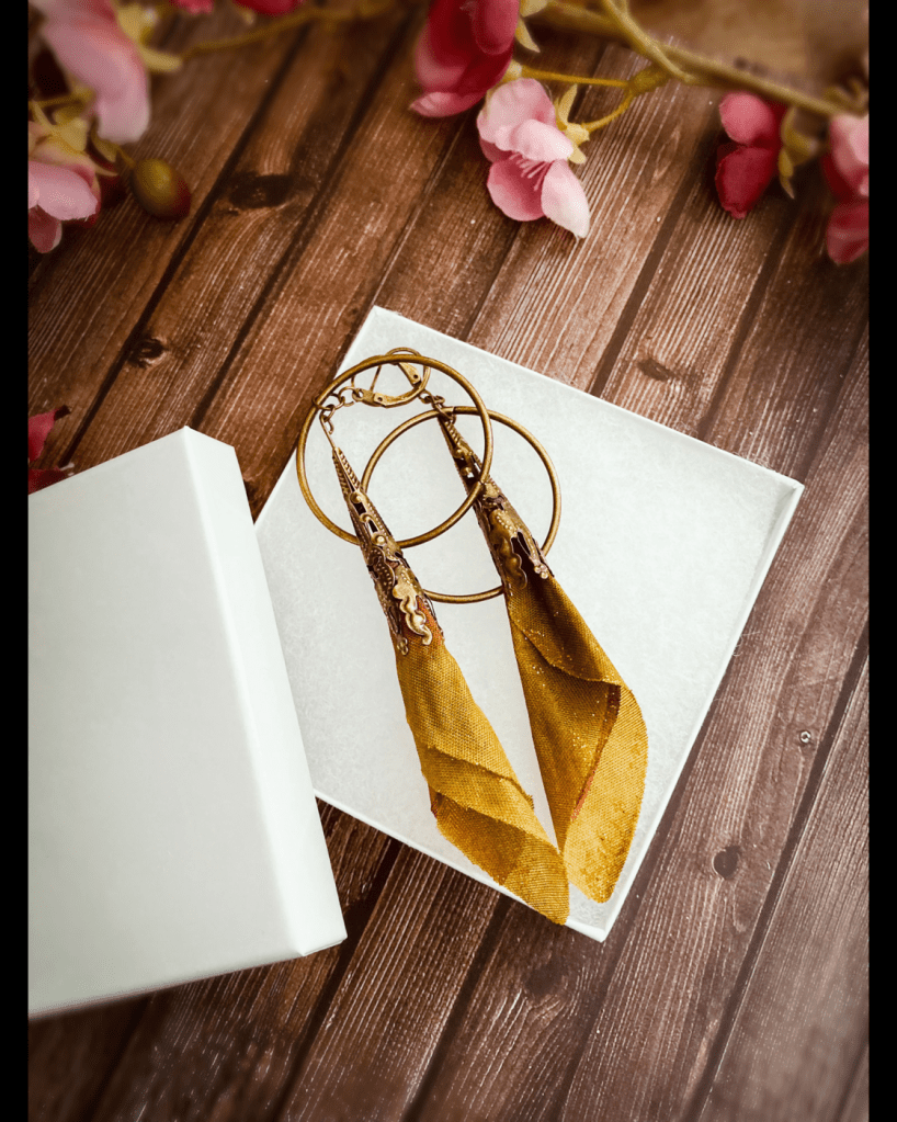 These handmade, OOAK cottagecore earrings are ready to ship in a jewelry gift box